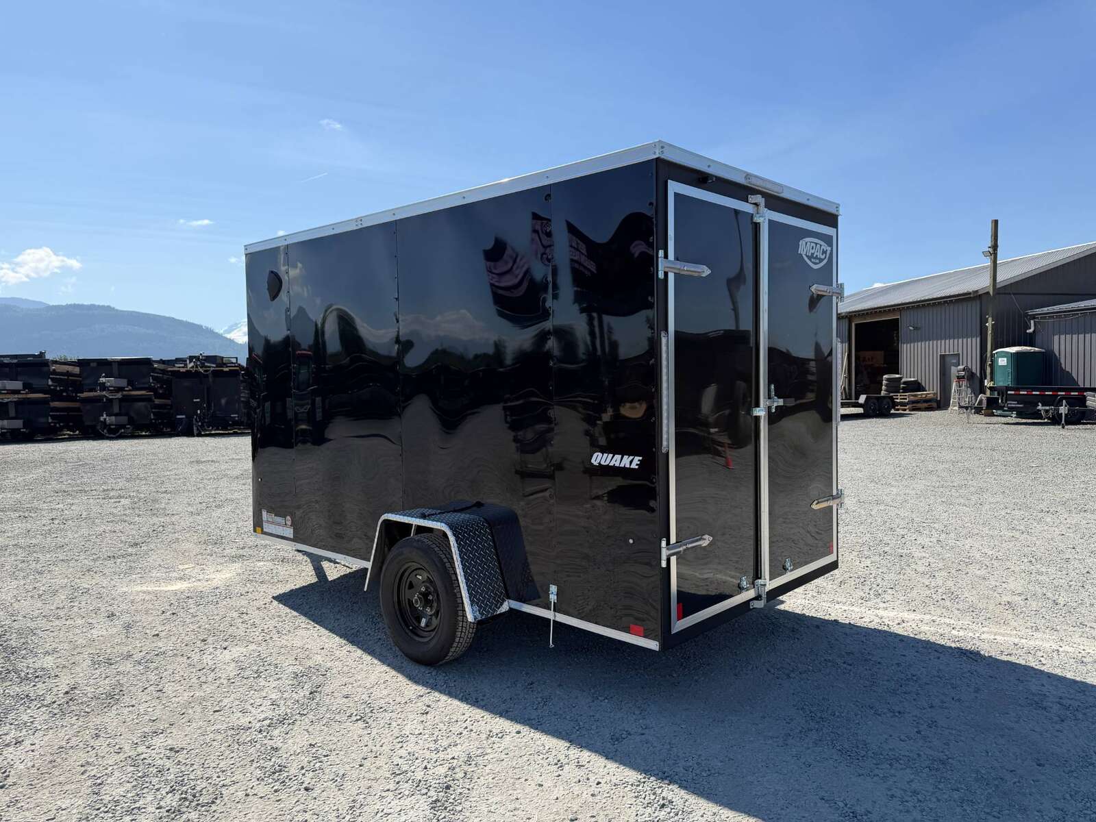 Photo of 2026 Impact Quake 6x12 V Nose Cargo / Enclosed Trailer Black Barn Door Extra Height 2990lb GVW