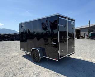 Thumbnail Photo of 2026 Impact Quake 6x12 V Nose Cargo / Enclosed Trailer Black Barn Door Extra Height 2990lb GVW