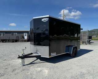 Thumbnail Photo of 2026 Impact Quake 6x12 V Nose Cargo / Enclosed Trailer Black Barn Door Extra Height 2990lb GVW