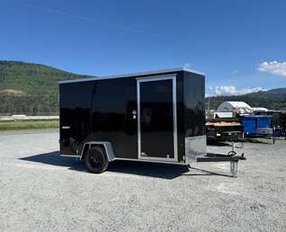 Thumbnail Photo of 2026 Impact Quake 6x12 V Nose Cargo / Enclosed Trailer Black Barn Door Extra Height 2990lb GVW