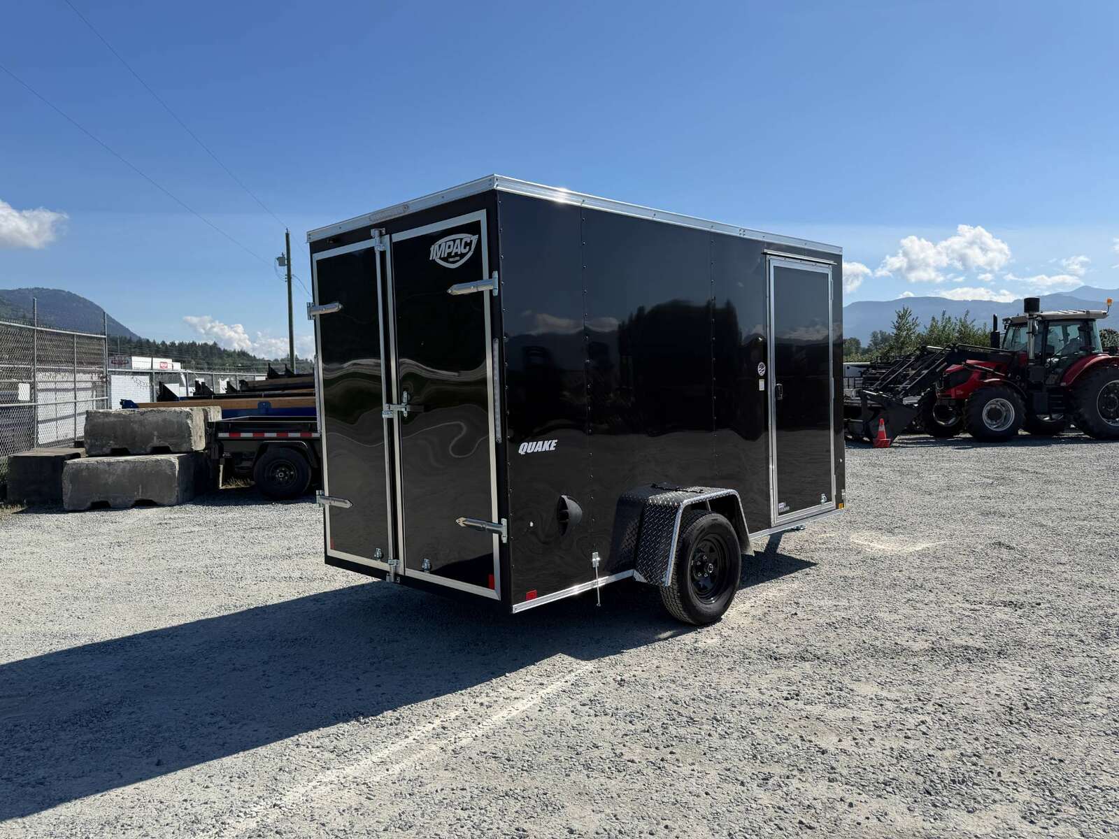 Photo of 2026 Impact Quake 6x12 V Nose Cargo / Enclosed Trailer Black Barn Door Extra Height 2990lb GVW
