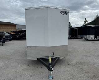 Thumbnail Photo of 2026 Impact Quake 6x10 V Nose Enclosed Cargo Trailer Barn Doors White Extra Height 2990lb GVW