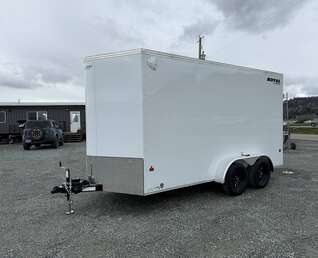 Thumbnail Photo of 2026 Royal Cargo 7X14 V Nose 7700LB GVW RAMP DOOR White Enclosed Cargo Trailer Extra Tall (GSR)