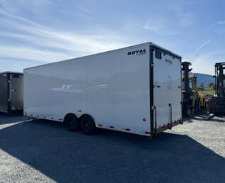 Thumbnail Photo of 2026 Royal Cargo 8.5x20 +V Nose 11,400lb Cargo / Enclosed Trailer Car Hauler Extra Height Ramp Door White (GSR)