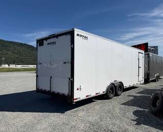 Thumbnail Photo of 2026 Royal Cargo 8.5x20 +V Nose 11,400lb Cargo / Enclosed Trailer Car Hauler Extra Height Ramp Door White (GSR)