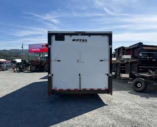 Thumbnail Photo of 2026 Royal Cargo 8.5x20 +V Nose 11,400lb Cargo / Enclosed Trailer Car Hauler Extra Height Ramp Door White (GSR)