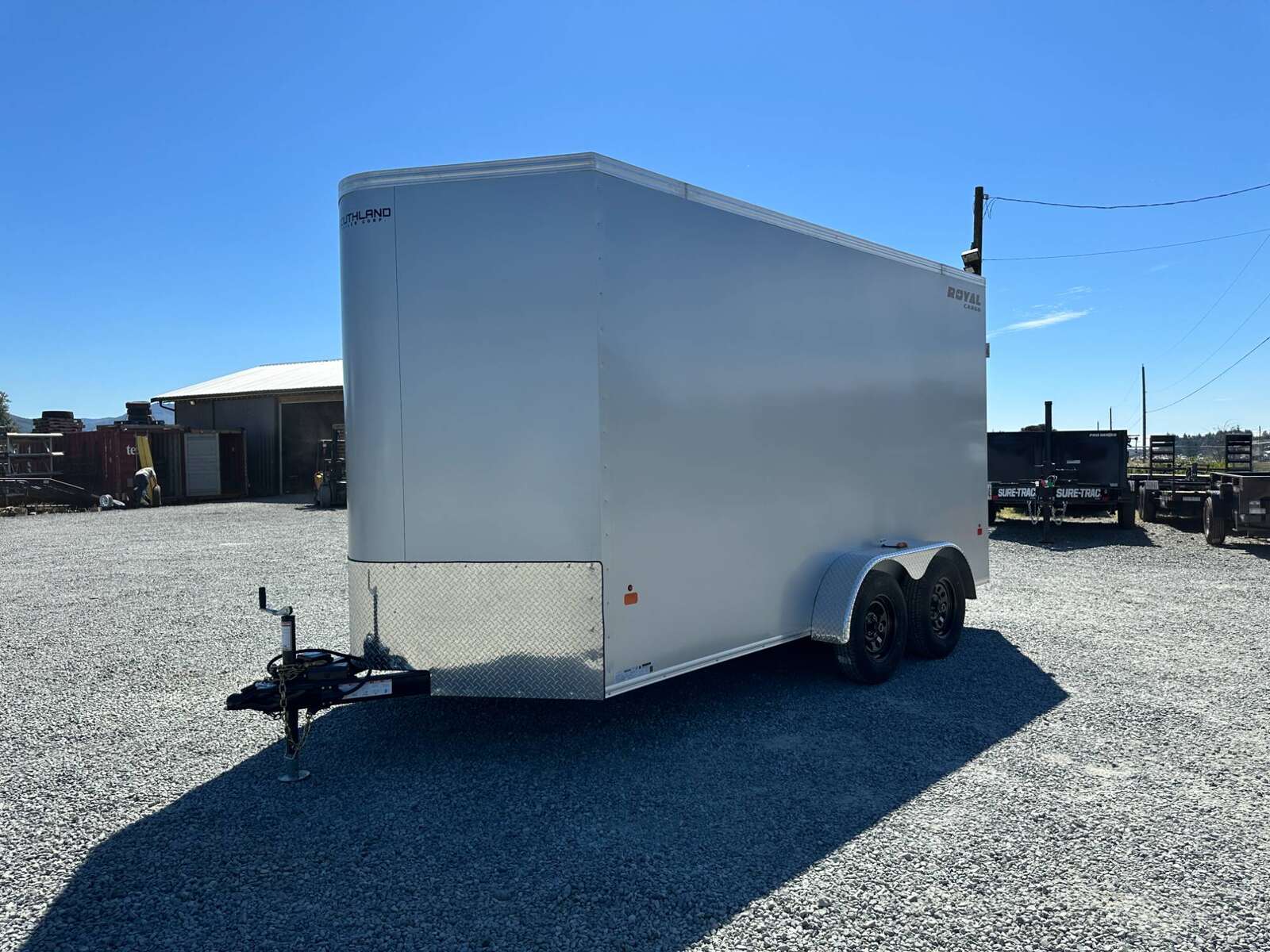 Photo of 2026 Royal Cargo 7X14 V Nose 7700LB GVW RAMP DOOR Silver Enclosed Cargo Trailer Extra Tall (GSR)
