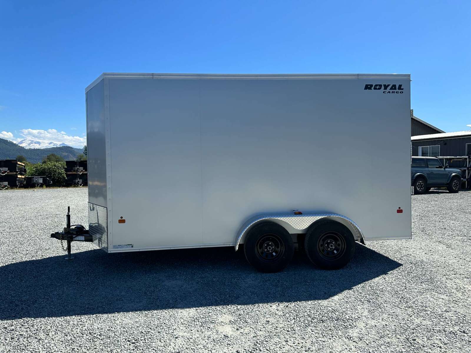 Photo of 2026 Royal Cargo 7X14 V Nose 7700LB GVW RAMP DOOR Silver Enclosed Cargo Trailer Extra Tall (GSR)