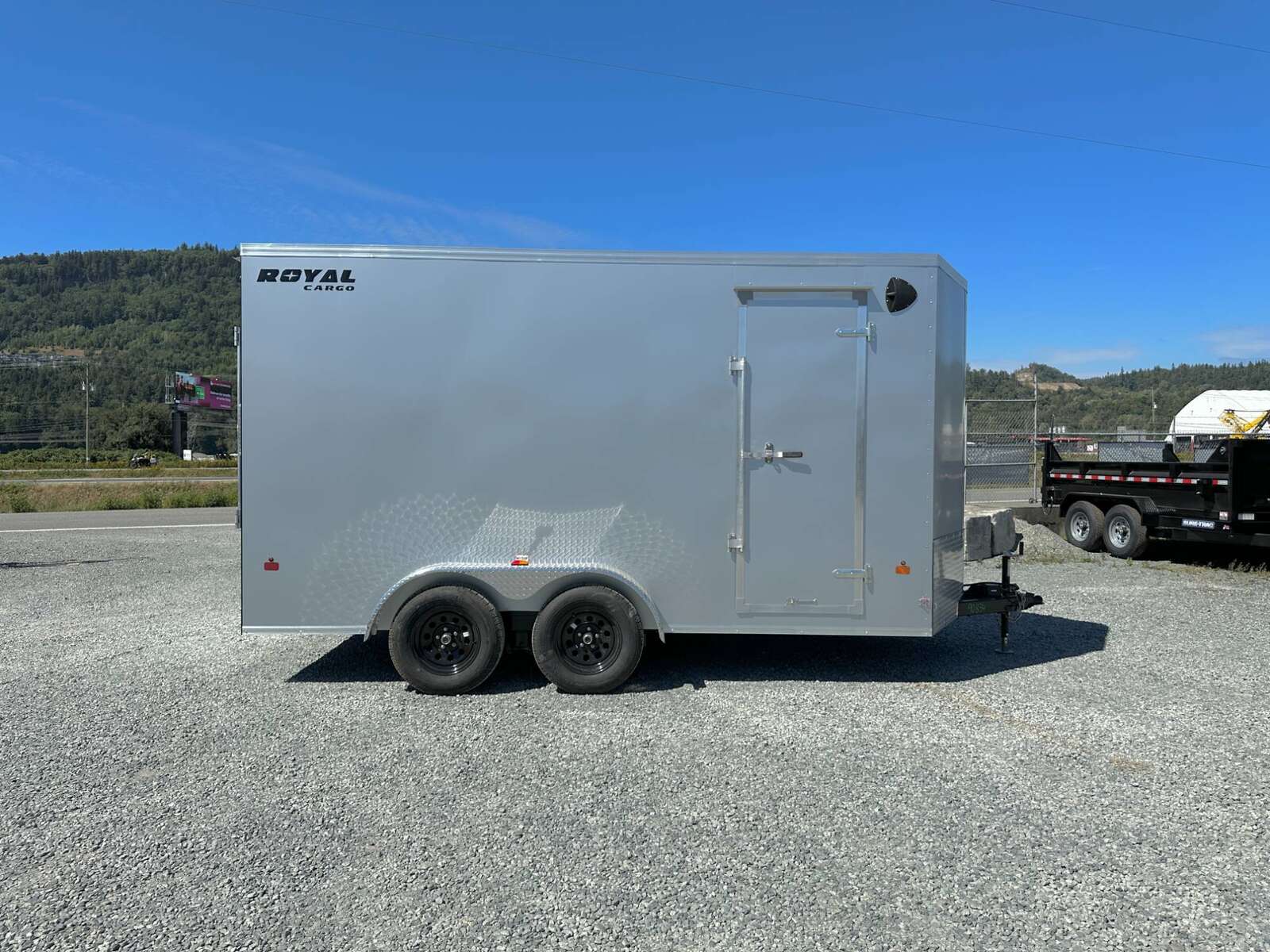 Photo of 2026 Royal Cargo 7X14 V Nose 7700LB GVW RAMP DOOR Silver Enclosed Cargo Trailer Extra Tall (GSR)