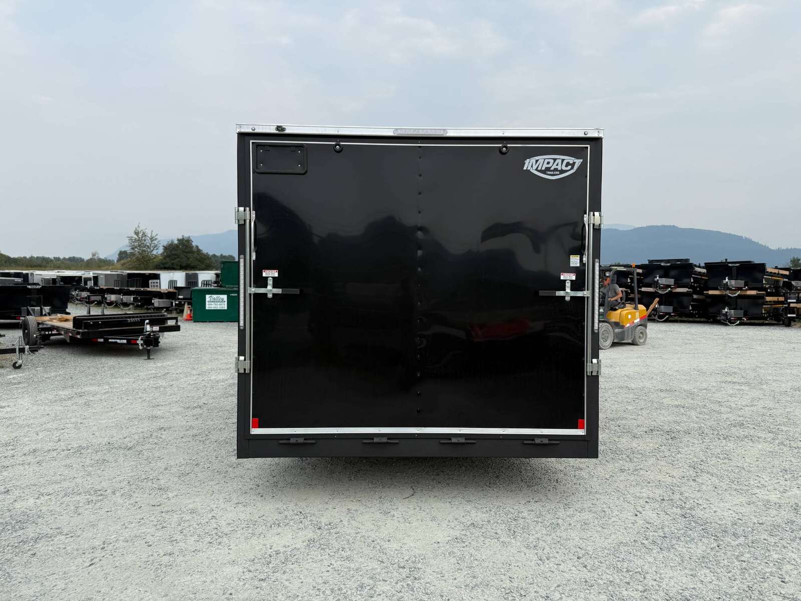 Photo of 2026 Impact 8.5x18 Quake V Nose Cargo Enclosed Trailer Ramp Door Extra Height Black 7000lb GVW