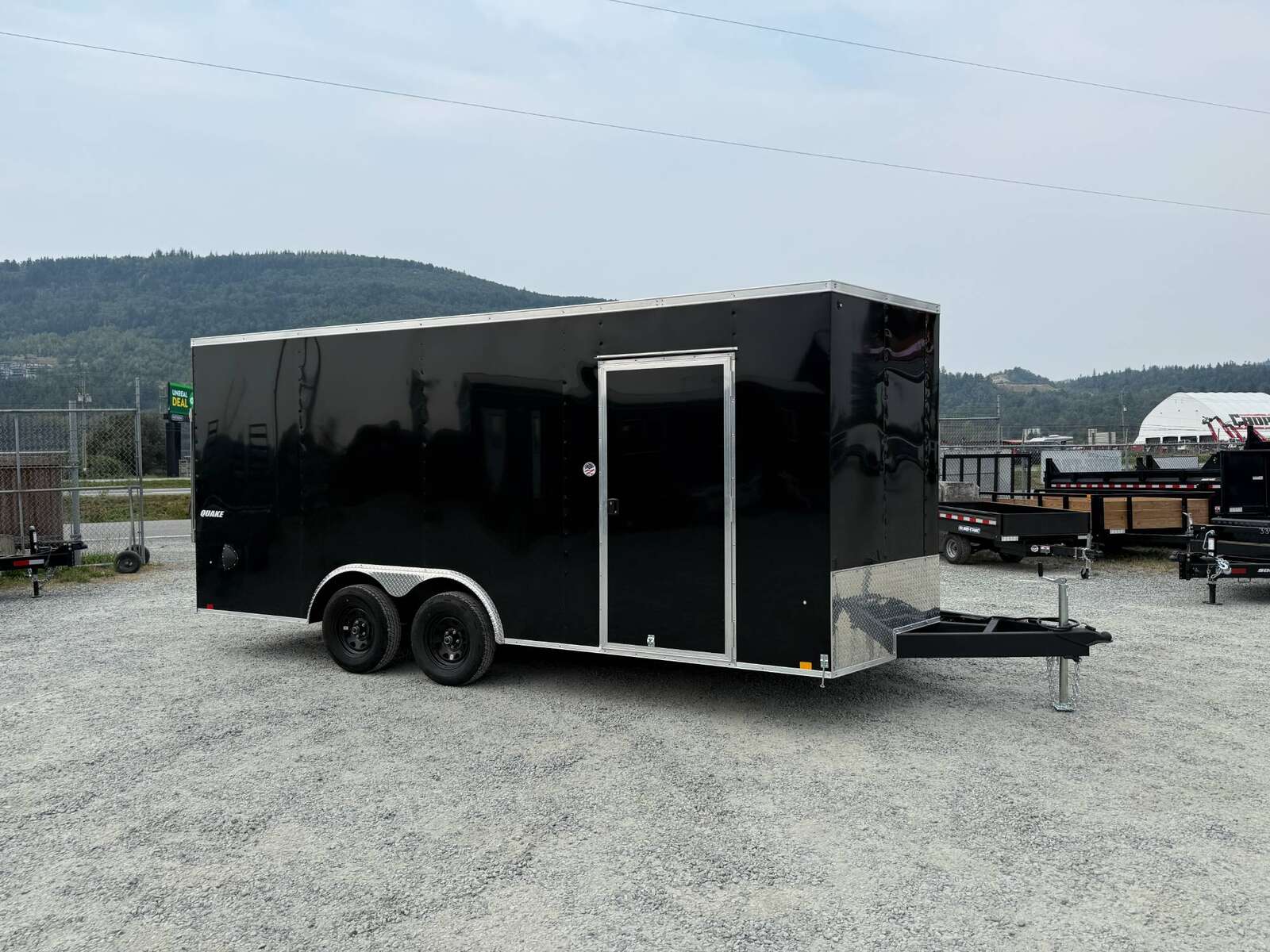 Photo of 2026 Impact 8.5x18 Quake V Nose Cargo Enclosed Trailer Ramp Door Extra Height Black 7000lb GVW