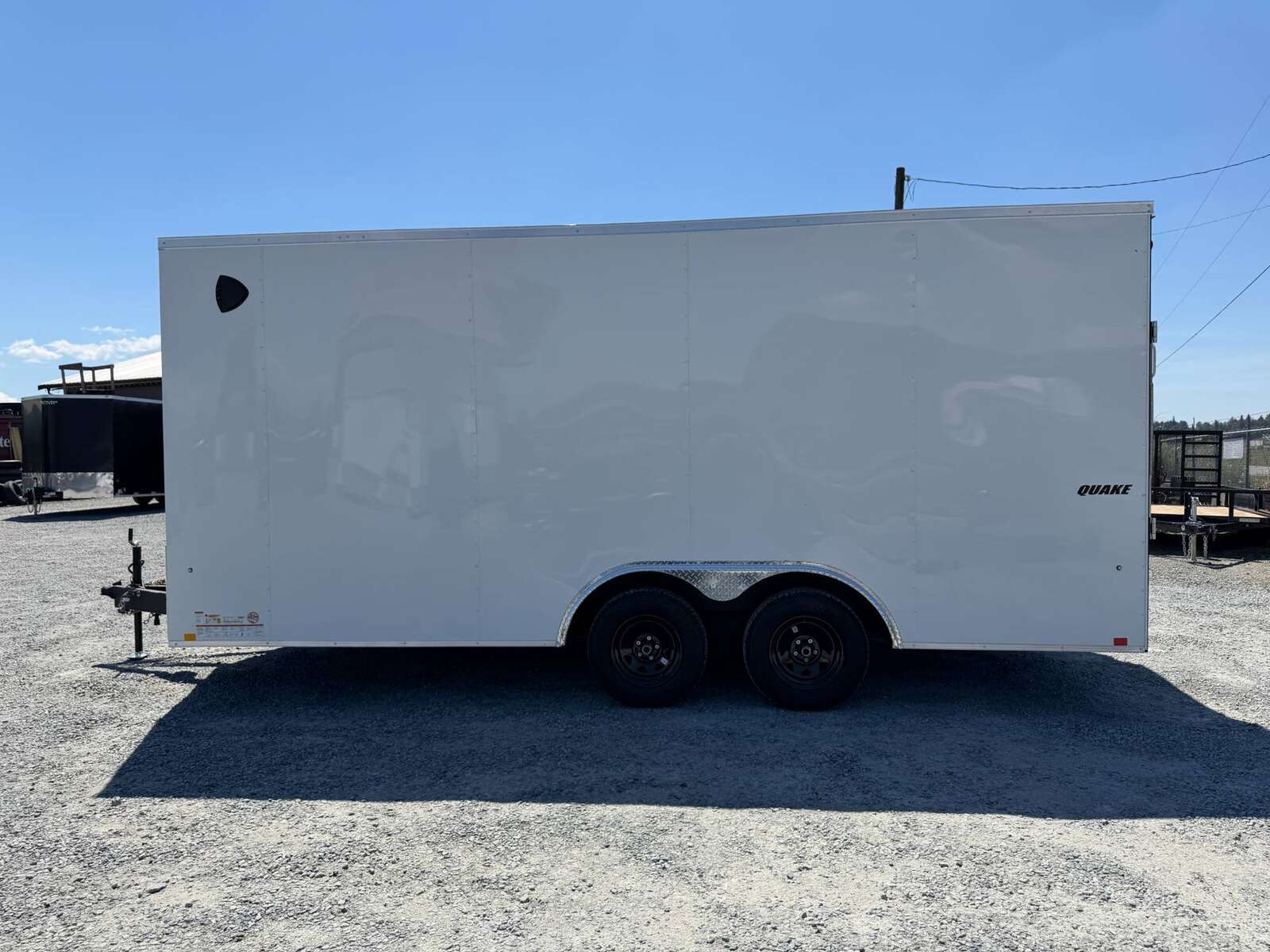 Photo of 2026 Impact 8.5x18 Quake V Nose Cargo Enclosed Trailer Ramp Door Extra Height White 7000lb GVW
