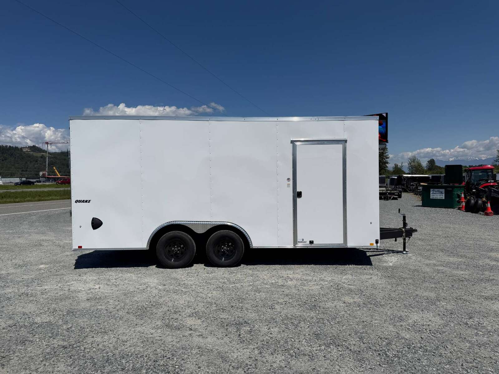Photo of 2026 Impact 8.5x18 Quake V Nose Cargo Enclosed Trailer Ramp Door Extra Height White 7000lb GVW