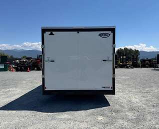Thumbnail Photo of 2026 Impact 8.5x18 Quake V Nose Cargo Enclosed Trailer Ramp Door Extra Height White 7000lb GVW