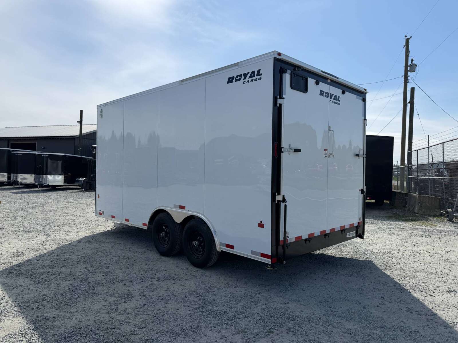 Photo of 2026 Royal Cargo 8.5X16 V NOSE Cargo / Enclosed Trailer Black RAMP DOOR EXTRA HEIGHT 11,400LB GVW