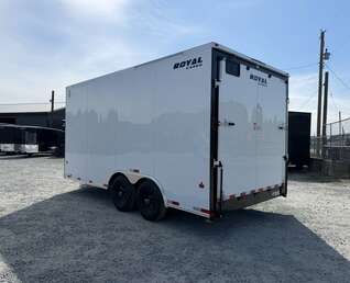 Thumbnail Photo of 2026 Royal Cargo 8.5X16 V NOSE Cargo / Enclosed Trailer Black RAMP DOOR EXTRA HEIGHT 11,400LB GVW