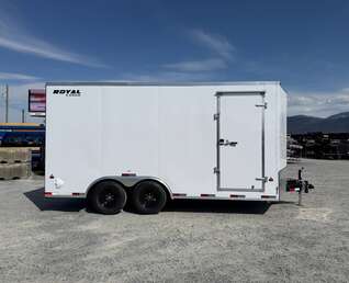 Thumbnail Photo of 2026 Royal Cargo 8.5X16 V NOSE Cargo / Enclosed Trailer Black RAMP DOOR EXTRA HEIGHT 11,400LB GVW