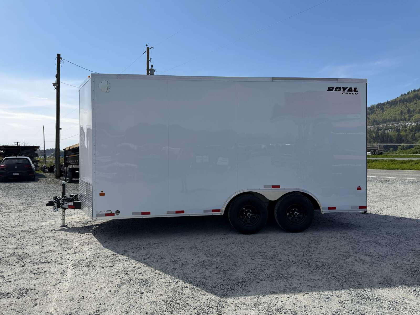 Photo of 2026 Royal Cargo 8.5X16 V NOSE Cargo / Enclosed Trailer Black RAMP DOOR EXTRA HEIGHT 11,400LB GVW