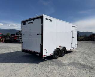 Thumbnail Photo of 2026 Royal Cargo 8.5X16 V NOSE Cargo / Enclosed Trailer Black RAMP DOOR EXTRA HEIGHT 11,400LB GVW