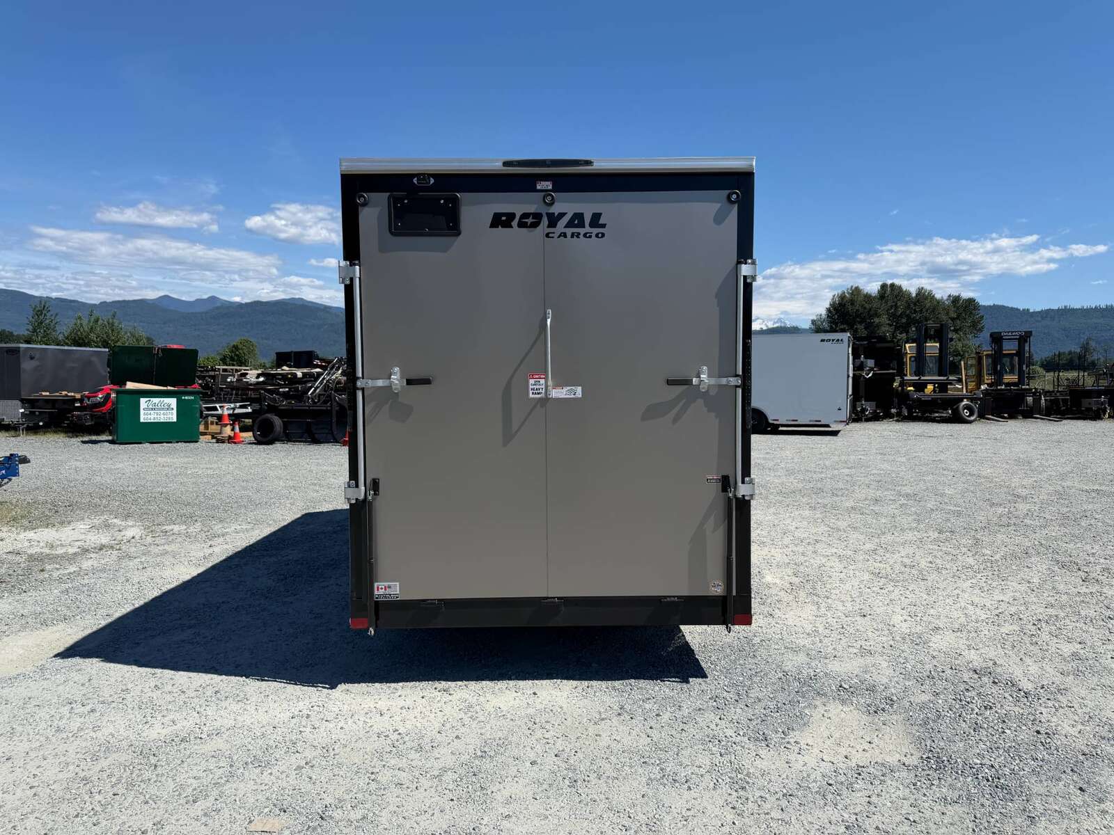 Photo of 2026 Royal 7x16 Enclosed Cargo Trailer V Nose Ramp Door Pewter 7700lb GVW Extra Height