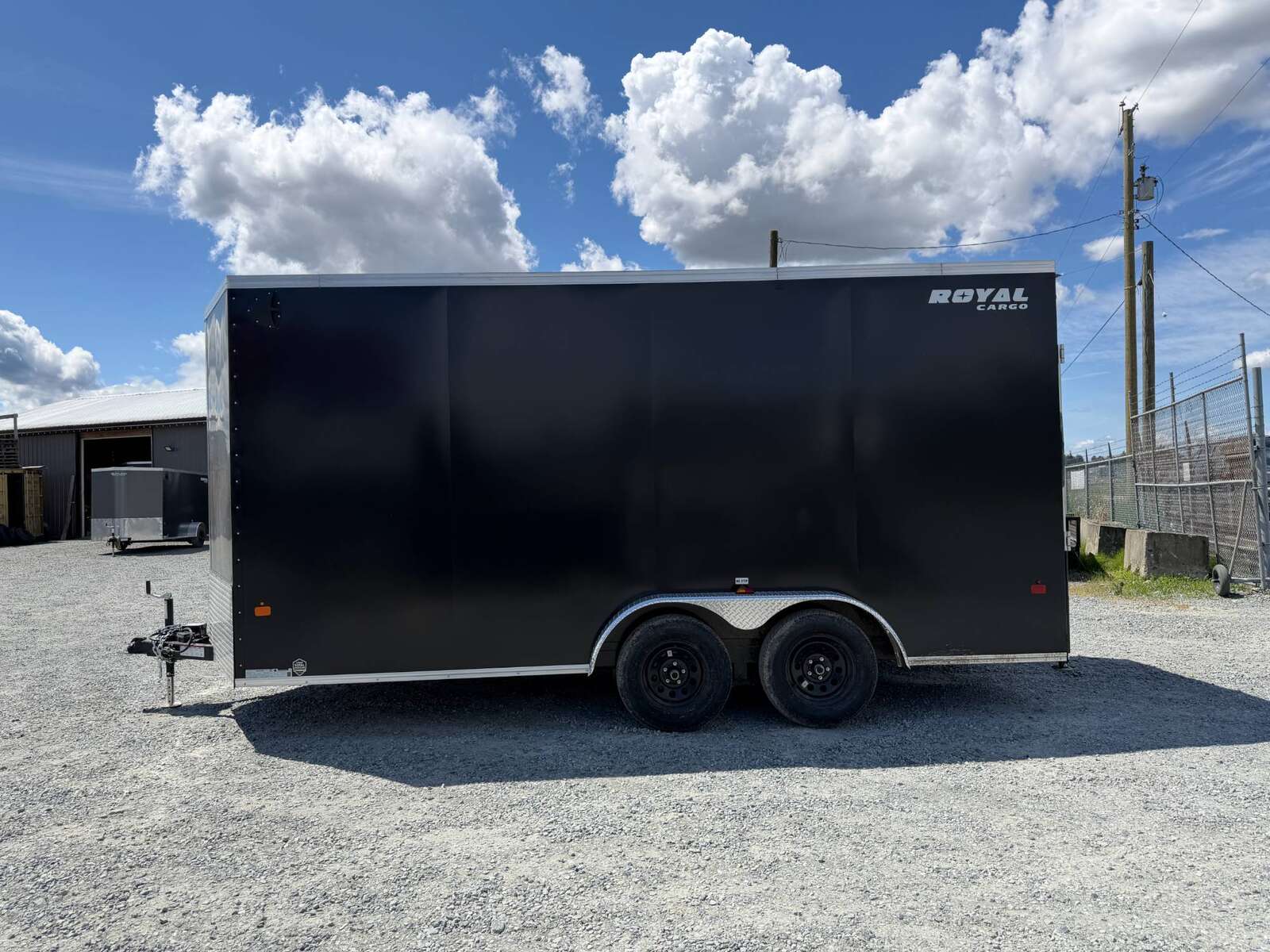 Photo of 2026 Royal 7.5X16 V-NOSE RAMP DOOR EXTRA HEIGHT Cargo / Enclosed Trailer Black 7700lb GVW (GSR)