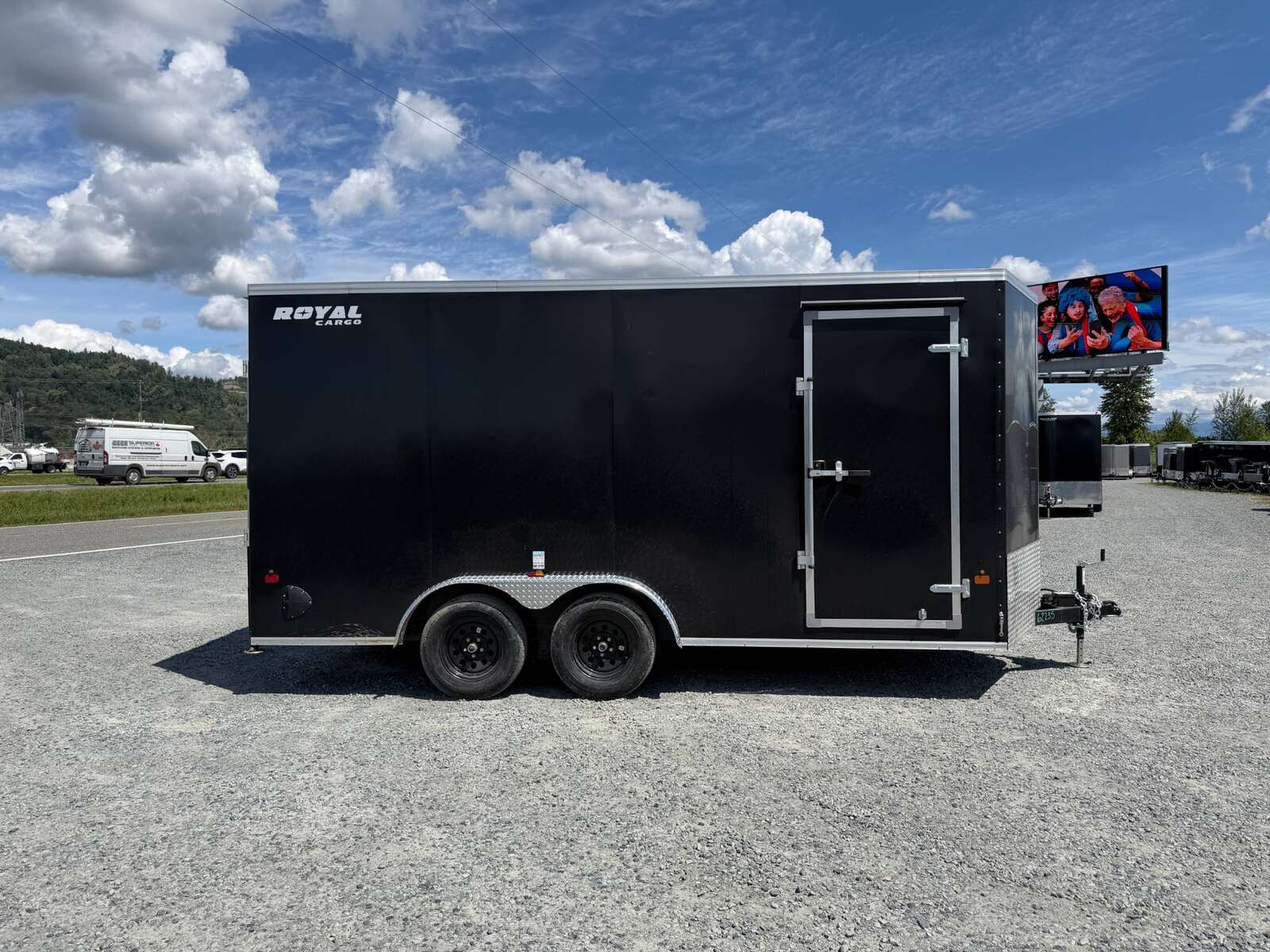 Photo of 2026 Royal 7.5X16 V-NOSE RAMP DOOR EXTRA HEIGHT Cargo / Enclosed Trailer Black 7700lb GVW (GSR)