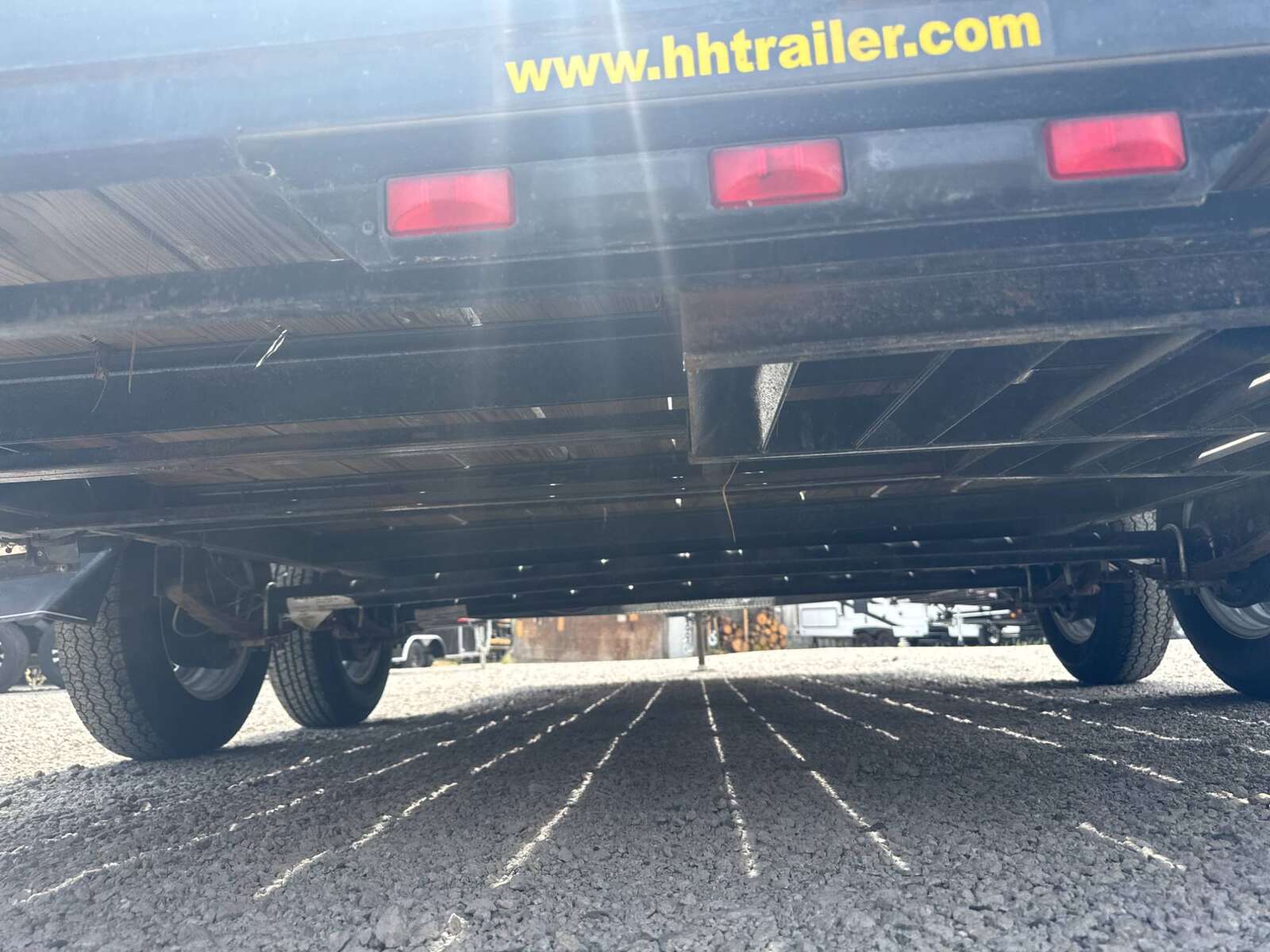 Photo of Pre Owned Used 2014 H&H 7x16 Flat Deck Car Hauler Trailer 7000lb GVW