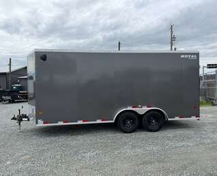 Thumbnail Photo of 2027 Royal 7.5x18 Cargo Enclosed Trailer Heavy Duty 11400lb GVW w/ Ramp Door Charcoal Grey