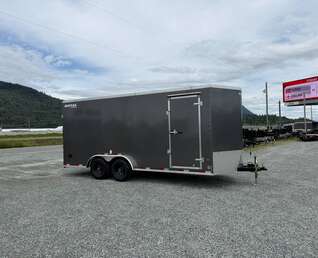 Thumbnail Photo of 2027 Royal 7.5x18 Cargo Enclosed Trailer Heavy Duty 11400lb GVW w/ Ramp Door Charcoal Grey