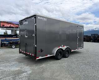 Thumbnail Photo of 2027 Royal 7.5x18 Cargo Enclosed Trailer Heavy Duty 11400lb GVW w/ Ramp Door Charcoal Grey