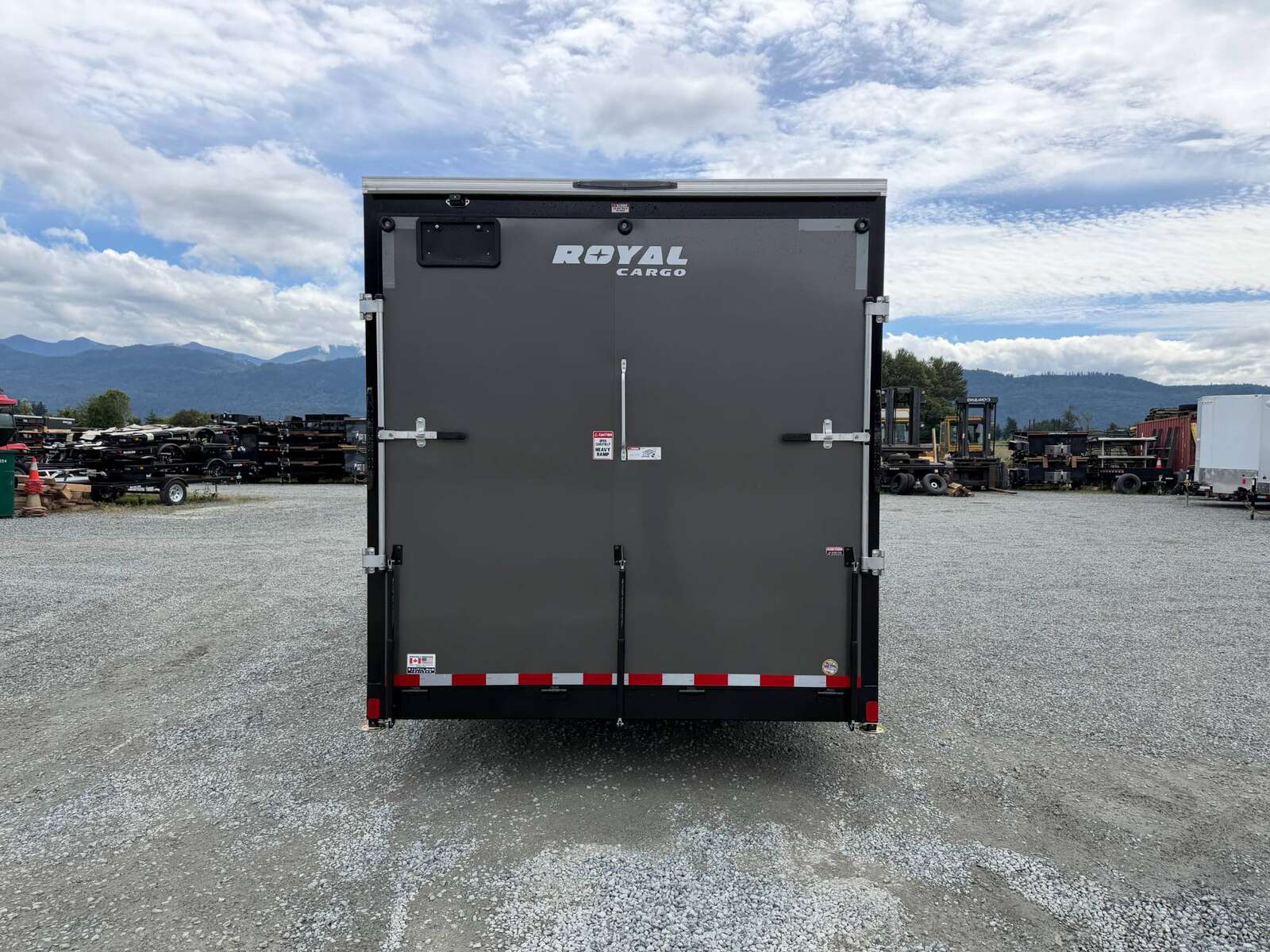 Photo of 2027 Royal 7.5x18 Cargo Enclosed Trailer Heavy Duty 11400lb GVW w/ Ramp Door Charcoal Grey