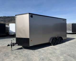 Thumbnail Photo of 2026 Royal 7.5X16 V-NOSE RAMP DOOR EXTRA HEIGHT Cargo / Enclosed Trailer Pewter w/ Blackout Package 7700lb GVW
