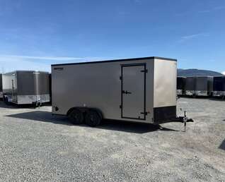 Thumbnail Photo of 2026 Royal 7.5X16 V-NOSE RAMP DOOR EXTRA HEIGHT Cargo / Enclosed Trailer Pewter w/ Blackout Package 7700lb GVW