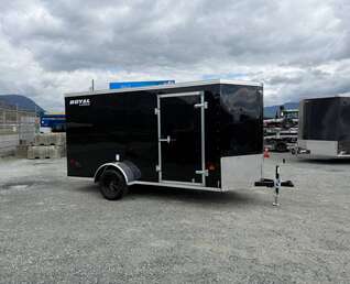Thumbnail Photo of 2027 Royal Cargo 6x12 V Nose Cargo / Enclosed Trailer Ramp Door Black 2999lb GVW (GSR)