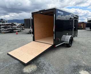 Thumbnail Photo of 2027 Royal Cargo 6x12 V Nose Cargo / Enclosed Trailer Ramp Door Black 2999lb GVW (GSR)
