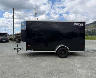 Thumbnail Photo of 2027 Royal Cargo 6x12 V Nose Cargo / Enclosed Trailer Ramp Door Black 2999lb GVW (GSR)