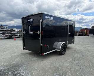 Thumbnail Photo of 2027 Royal Cargo 6x12 V Nose Cargo / Enclosed Trailer Ramp Door Black 2999lb GVW (GSR)