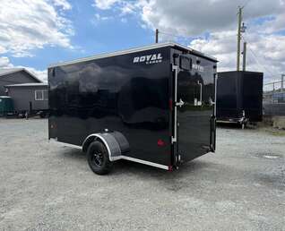 Thumbnail Photo of 2027 Royal Cargo 6x12 V Nose Cargo / Enclosed Trailer Ramp Door Black 2999lb GVW (GSR)