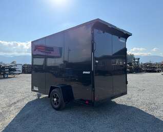 Thumbnail Photo of 2027 Impact Quake 7x12 V Nose Cargo / Enclosed Trailer / Black Polycor Exterior / 5000lb GVW Brake Axle w/ Ramp Door