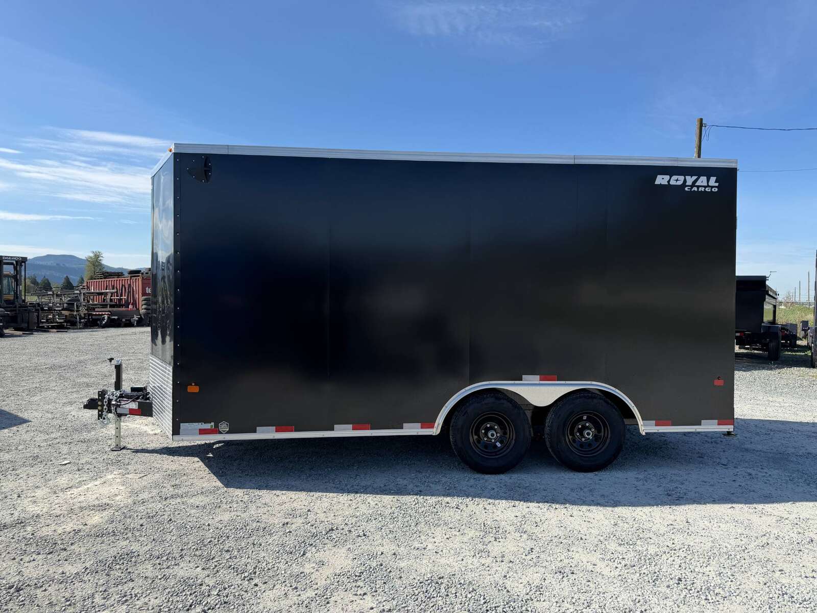 Photo of 2027 Royal Cargo 8.5X16 V NOSE Cargo / Enclosed Trailer Black RAMP DOOR EXTRA HEIGHT 11,400LB GVW (GSR)