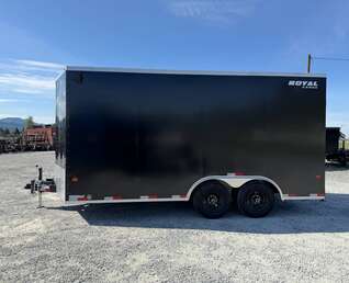 Thumbnail Photo of 2027 Royal Cargo 8.5X16 V NOSE Cargo / Enclosed Trailer Black RAMP DOOR EXTRA HEIGHT 11,400LB GVW (GSR)