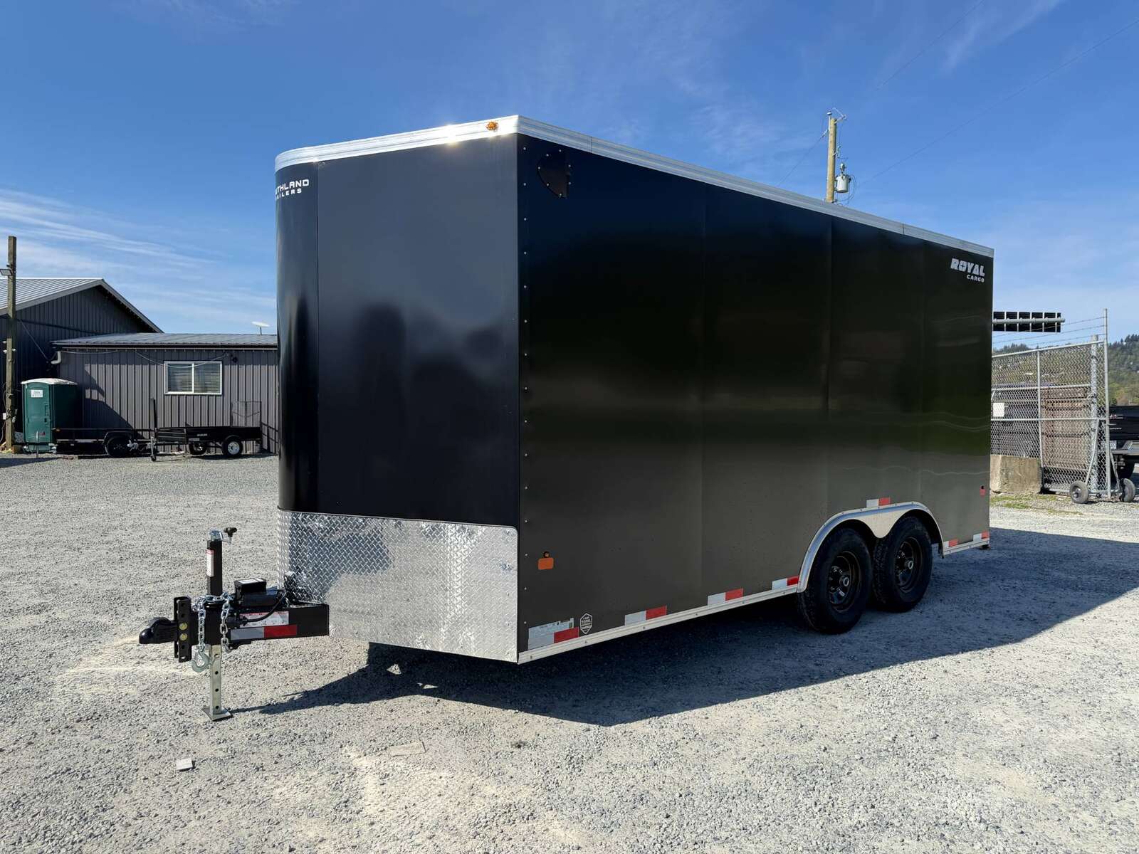 Photo of 2027 Royal Cargo 8.5X16 V NOSE Cargo / Enclosed Trailer Black RAMP DOOR EXTRA HEIGHT 11,400LB GVW (GSR)