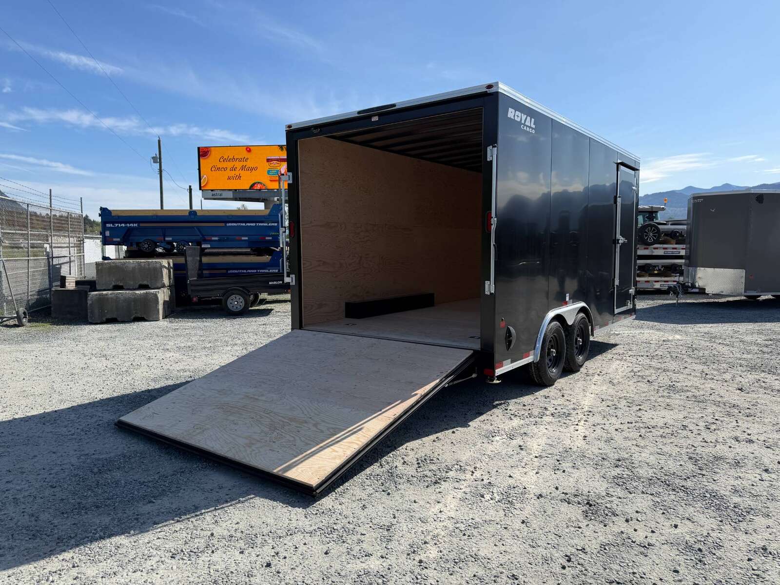 Photo of 2027 Royal Cargo 8.5X16 V NOSE Cargo / Enclosed Trailer Black RAMP DOOR EXTRA HEIGHT 11,400LB GVW (GSR)