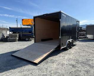 Thumbnail Photo of 2027 Royal Cargo 8.5X16 V NOSE Cargo / Enclosed Trailer Black RAMP DOOR EXTRA HEIGHT 11,400LB GVW (GSR)