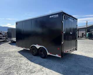 Thumbnail Photo of 2027 Royal Cargo 8.5X16 V NOSE Cargo / Enclosed Trailer Black RAMP DOOR EXTRA HEIGHT 11,400LB GVW (GSR)
