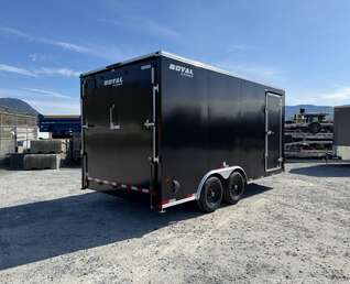 Thumbnail Photo of 2027 Royal Cargo 8.5X16 V NOSE Cargo / Enclosed Trailer Black RAMP DOOR EXTRA HEIGHT 11,400LB GVW (GSR)