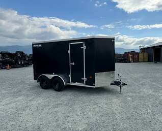 Thumbnail Photo of 2027 Royal Cargo 6x12 V Nose Cargo / Enclosed Trailer Ramp Door Black Tandem Axle 7700lb GVW (GSR)