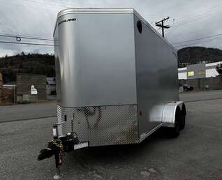 Thumbnail Photo of 2027 Royal Cargo 6x12 V Nose Cargo / Enclosed Trailer Ramp Door Silver Tandem Axle 7700lb GVW (GSR)