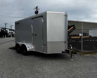 Thumbnail Photo of 2027 Royal Cargo 6x12 V Nose Cargo / Enclosed Trailer Ramp Door Silver Tandem Axle 7700lb GVW (GSR)