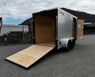 Thumbnail Photo of 2027 Royal Cargo 6x12 V Nose Cargo / Enclosed Trailer Ramp Door Silver Tandem Axle 7700lb GVW (GSR)